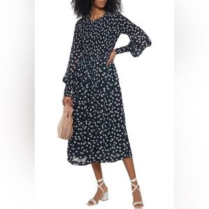 Ganni The Vikki Shirred Chiffon Dress